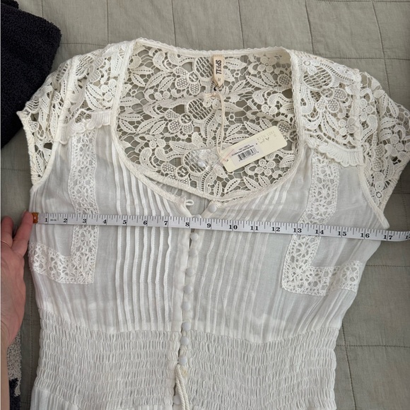 Spell & the Gypsy wild belle gown medium White Lace Maxi Dress - Picture 6 of 6